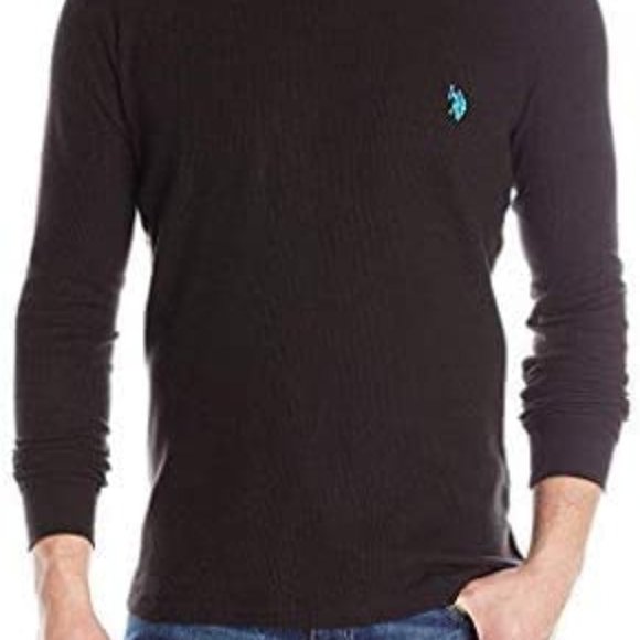 U.S. Polo Assn. Men's Long Sleeve Crew Neck T-Shirt, Black, Small - Picture 5 of 7